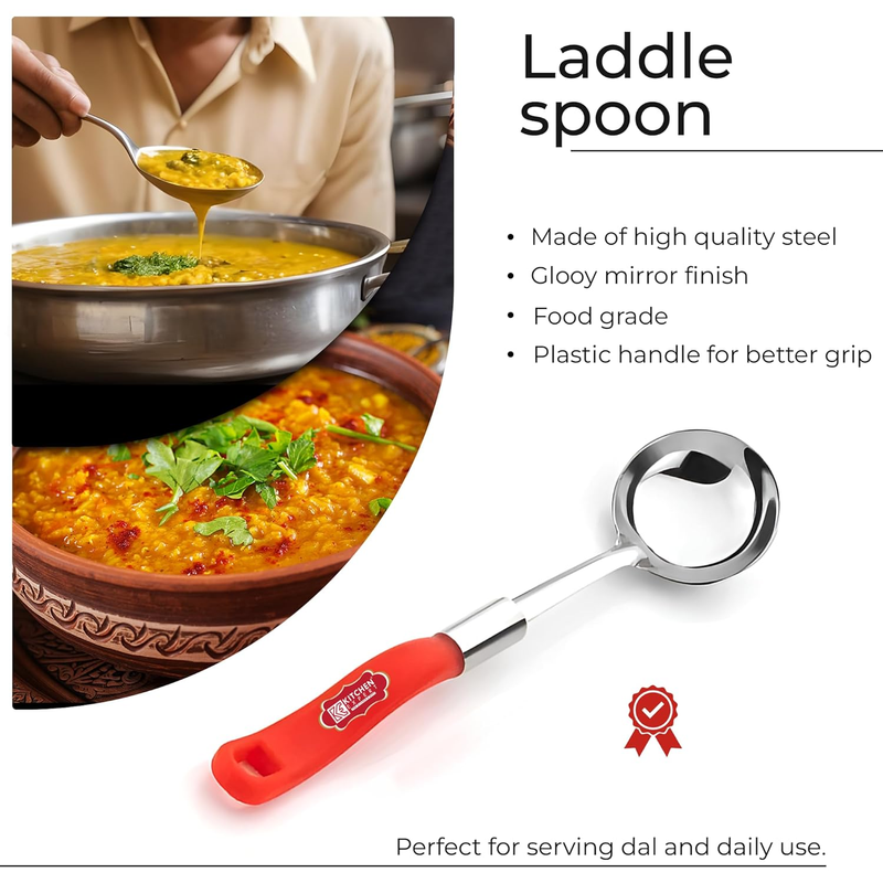  Kitchen Expert -Stainless Steel Turner | Kitchen Tools | Plain Turner | Spatula for Dosa/Roti/ |  set of 4